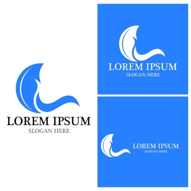 Su dalgası simgesi vektör çizim logosu