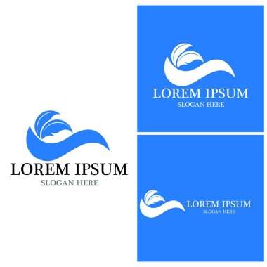 Su dalgası simgesi vektör çizim logosu