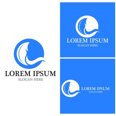 Su dalgası simgesi vektör çizim logosu