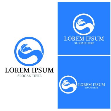 Su dalgası simgesi vektör çizim logosu