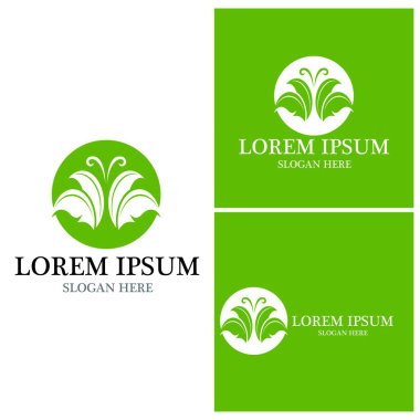 Doğa yaprağı simgesi ve sembol vektörü