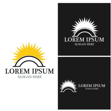 Güneş Vektörü illüstrasyon Simgesi Logo Şablonu tasarımı