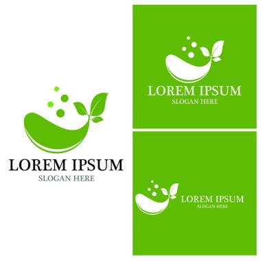 Doğa yaprağı simgesi ve sembol vektörü