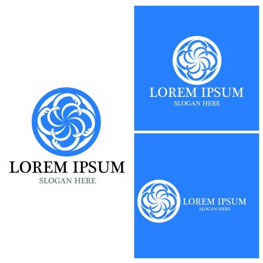 Su dalgası simgesi vektör çizim logosu