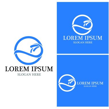 Su dalgası simgesi vektör çizim logosu