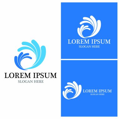 Su dalgası simgesi vektör çizim logosu