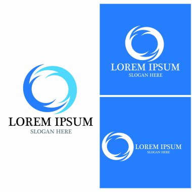 Su dalgası simgesi vektör çizim logosu