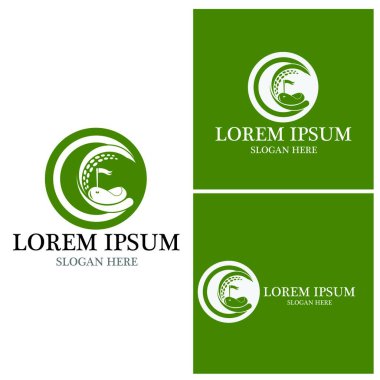 Golf simgesi ve sembol vektör şablonu