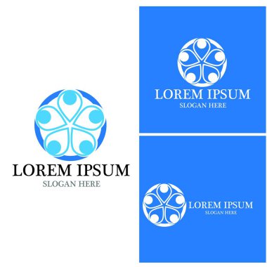 Topluluk, ağ ve sosyal simge tasarım şablonu