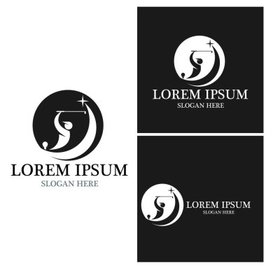 Golf simgesi ve sembol vektör şablonu