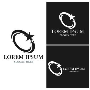 Yıldız simgesi şablon vektör illüstrasyon tasarımı