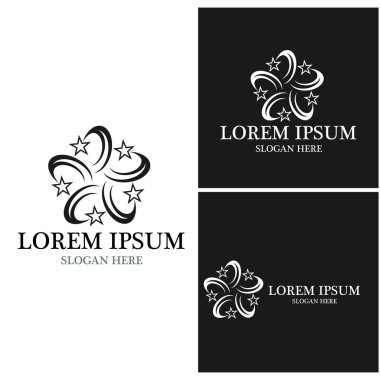 Yıldız simgesi şablon vektör illüstrasyon tasarımı