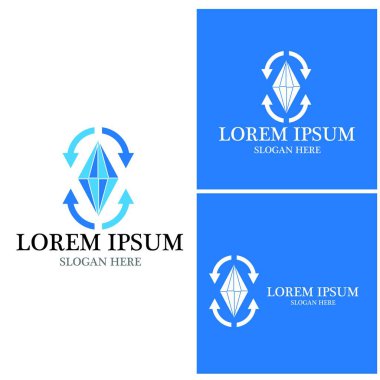 Diamond Logo Şablonu vektör çizimi tasarımı