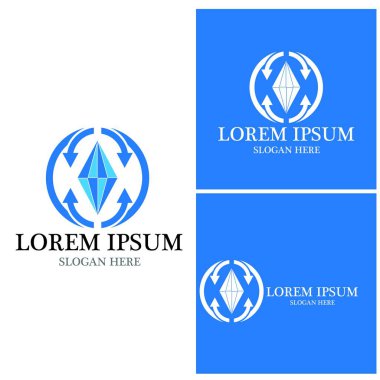 Diamond Logo Şablonu vektör çizimi tasarımı