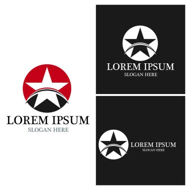Yıldız simgesi şablon vektör illüstrasyon tasarımı