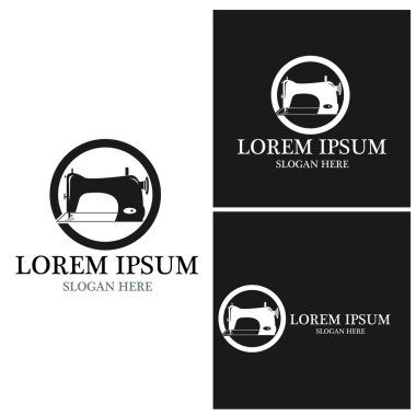 Sewing machine logo vector template