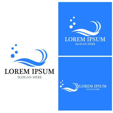 Su dalgası simgesi vektör çizim logosu