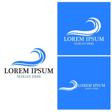 Su dalgası simgesi vektör çizim logosu