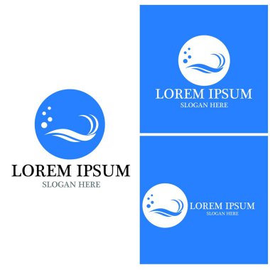 Su dalgası simgesi vektör çizim logosu
