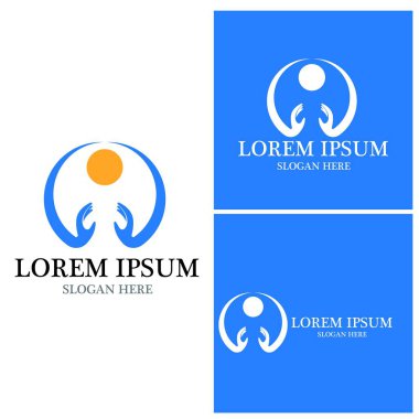 El bakımı insanları resimleme şablonu