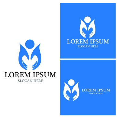 El bakımı insanları resimleme şablonu