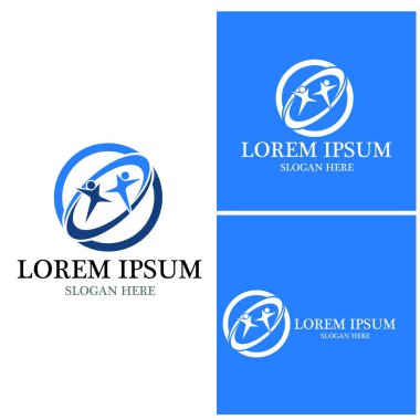 Topluluk, ağ ve sosyal simge tasarım şablonu