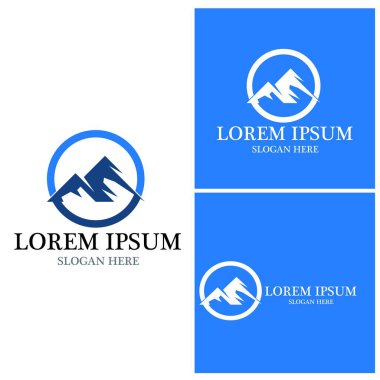Dağ simgesi Logo Şablonu Vektör illüstrasyon Tasarımı