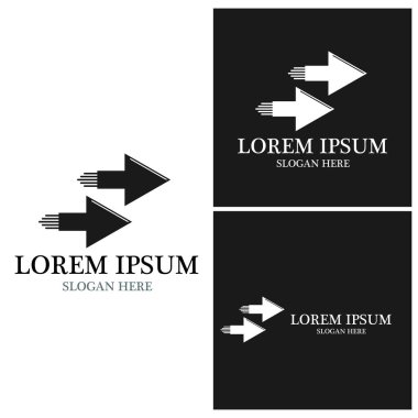 Ok vektör illüstrasyon simgesi Logo Şablonu tasarımı