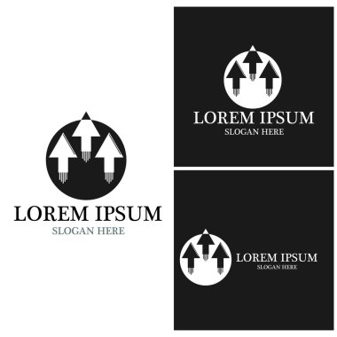 Ok vektör illüstrasyon simgesi Logo Şablonu tasarımı