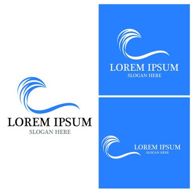 Su dalgası simgesi vektör çizim logosu