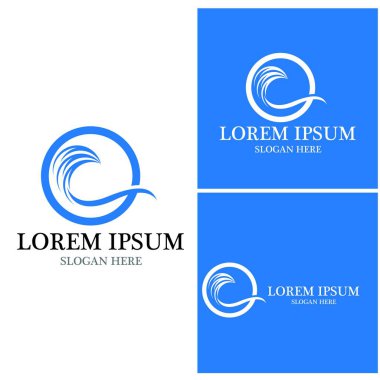 Su dalgası simgesi vektör çizim logosu