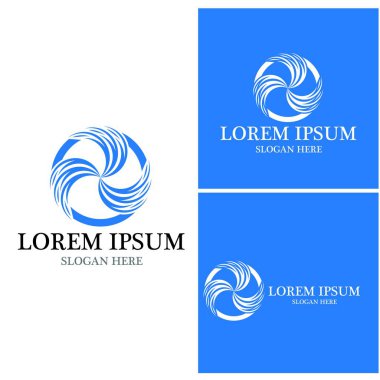 Su dalgası simgesi vektör çizim logosu