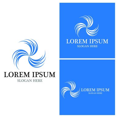 Su dalgası simgesi vektör çizim logosu