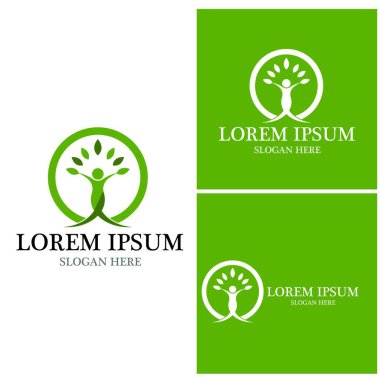 Sağlık insanları yaşam logo vektör şablonu
