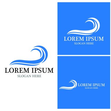 Su dalgası simgesi vektör çizim logosu
