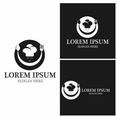 şapka şefi logo şablon vektör çizimi