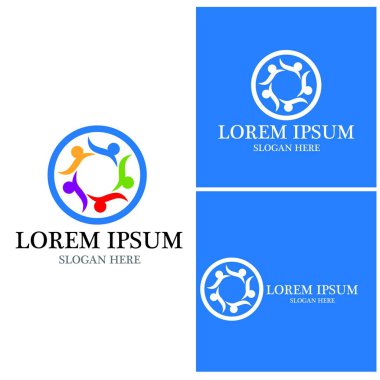 Topluluk, ağ ve sosyal simge tasarım şablonu