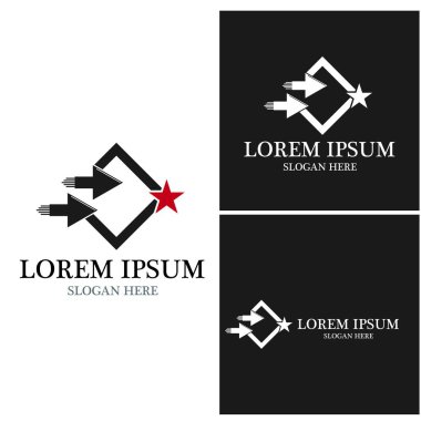 Ok vektör illüstrasyon simgesi Logo Şablonu tasarımı