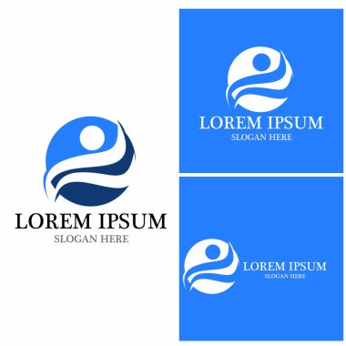 İnsanların logo vektör şablonu çalıştırılıyor