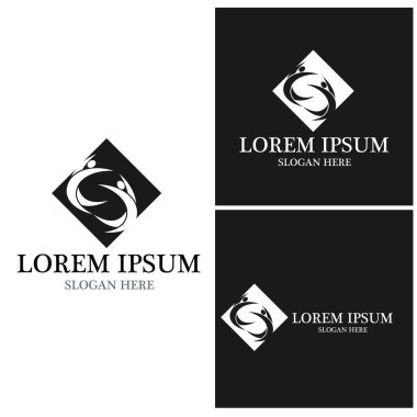 Topluluk, ağ ve sosyal simge tasarım şablonu