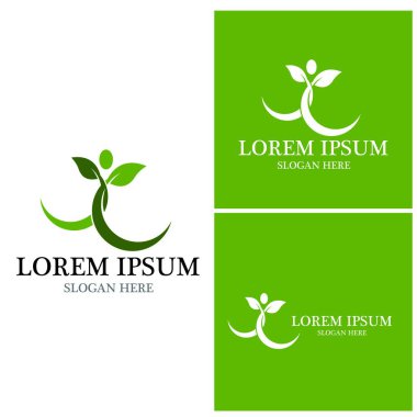 Sağlık insanları yaşam logo vektör şablonu