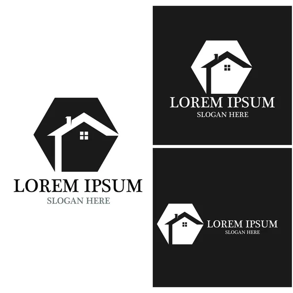 Huis Logo Home Real Estate Business Huis Gebouw — Stockvector