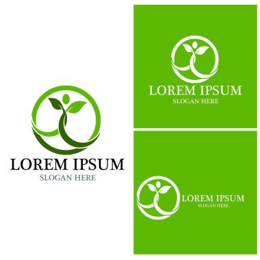 Doğa yaprağı simgesi ve sembol vektörü