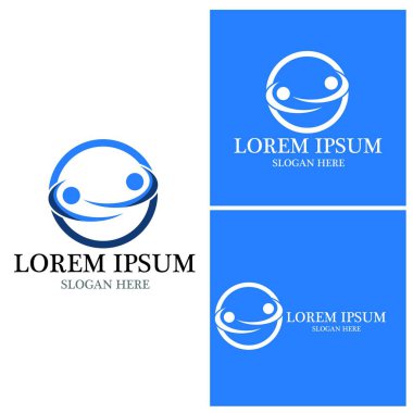 Topluluk, ağ ve sosyal simge tasarım şablonu