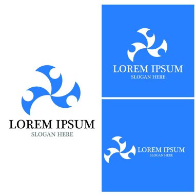 Topluluk, ağ ve sosyal simge tasarım şablonu