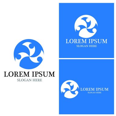 Topluluk, ağ ve sosyal simge tasarım şablonu