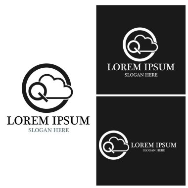 Bulut şablon vektör illüstrasyon tasarımı