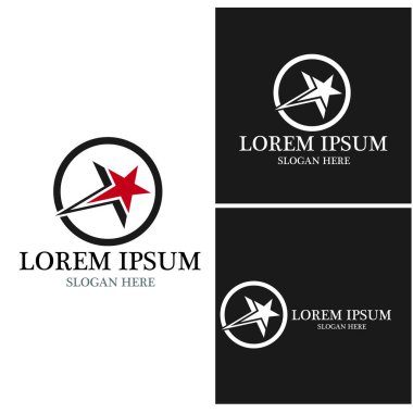 Yıldız simgesi şablon vektör illüstrasyon tasarımı