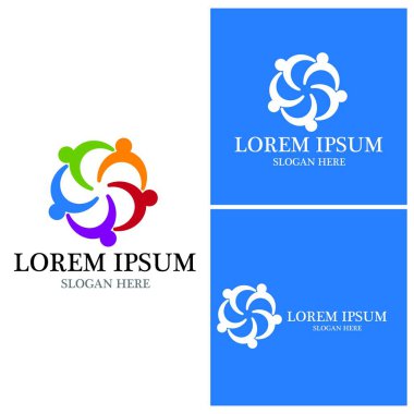 Topluluk, ağ ve sosyal simge tasarım şablonu