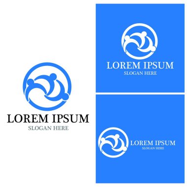 Topluluk, ağ ve sosyal simge tasarım şablonu